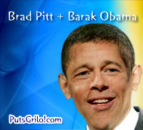Primos: Barack Obama e Brad Pitt / Hillary Clinton e Angelina Jolie