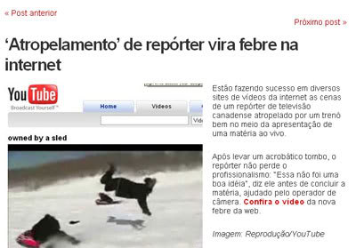 Vídeo: Repórter é Atropelado por Trenó ao Vivo