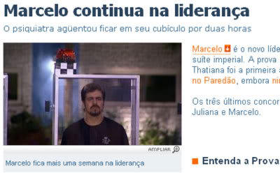 Marcelo - Líder do BBB8 - Big Brother Brasil 8