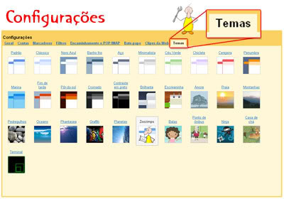 Temas no Gmail