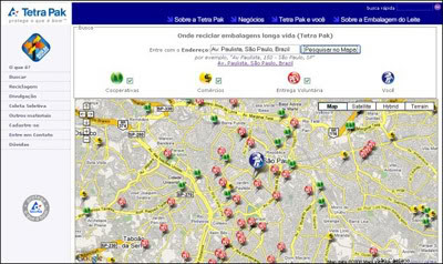 Google Mapas e Tetra Pak criam Buscador Rota da Reciclagem