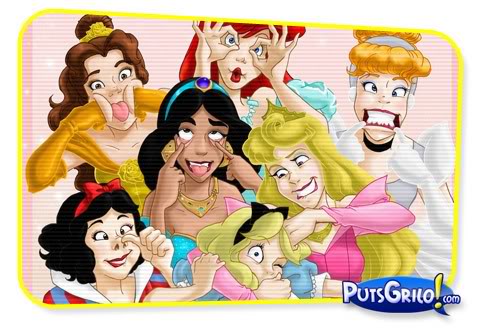 As Princesas da Disney Fazendo Careta