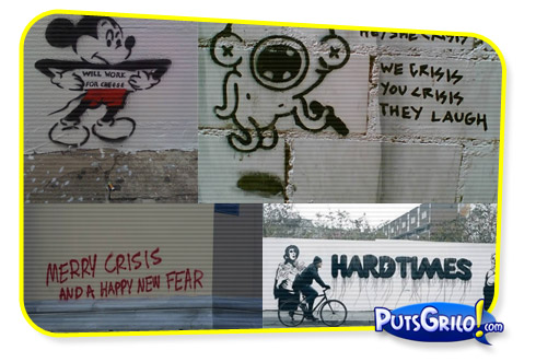 Fotos: Grafites Criativos contra a Crise Mundial