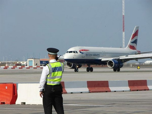 avião, boeing, gibraltar, aeroporto, fotos