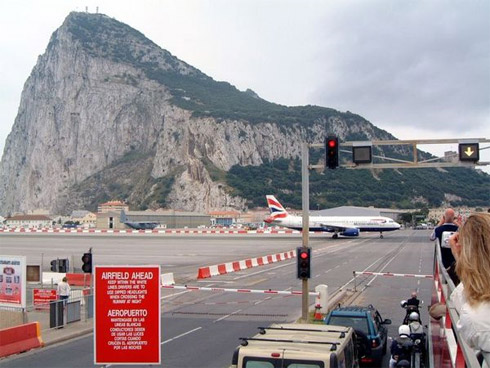 avião, boeing, gibraltar, aeroporto, fotos