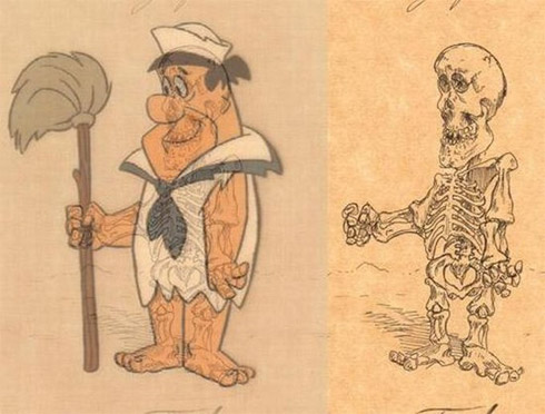 ilustrações, desenhos animados, piu piu, meninas superpoderosas, flintstones