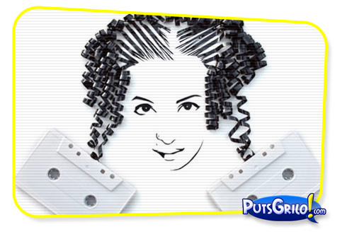 Arte: Ícones da Música feitos de Fitas Cassete