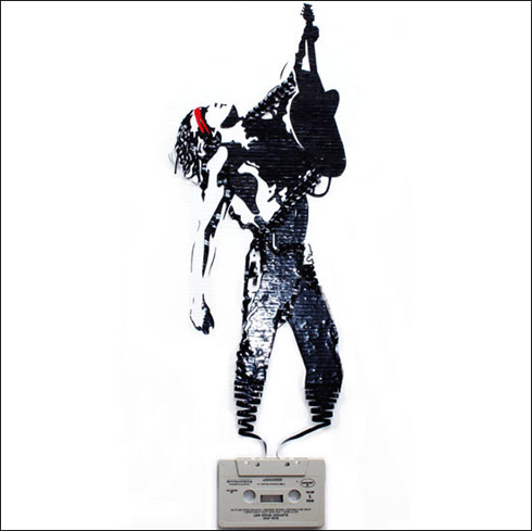 reciclagem, arte, erika simmons, michael jackson, beatles