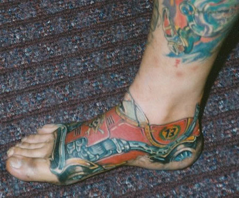 tatuagem, piercing, pés, mario, george bush