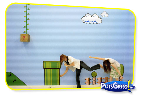 Design: Sala Decorada com o Mundo de Super Mario Bros