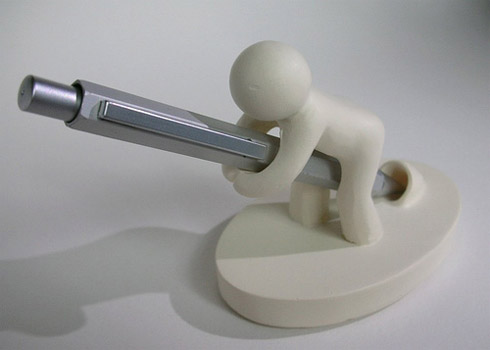 porta-canetas, fotos, trabalho, ambiente, escritório