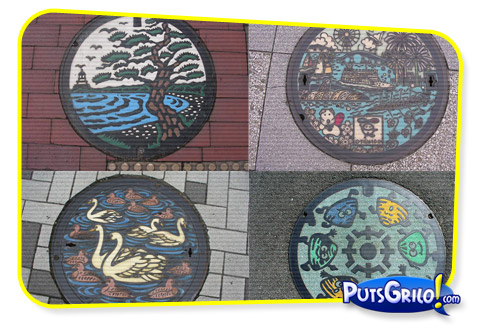 Fotos: Grafite em Tampas de Bueiro