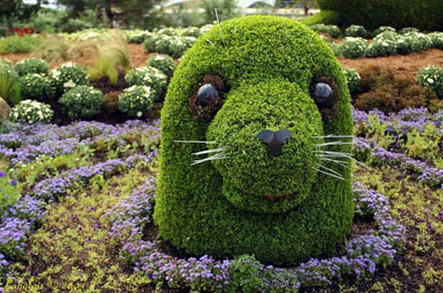 Arte: Esculturas Feitas de Plantas