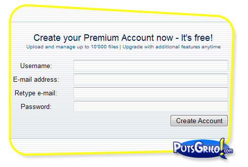 RapidShare: Conta Premium Grátis Para Downloads e Uploads