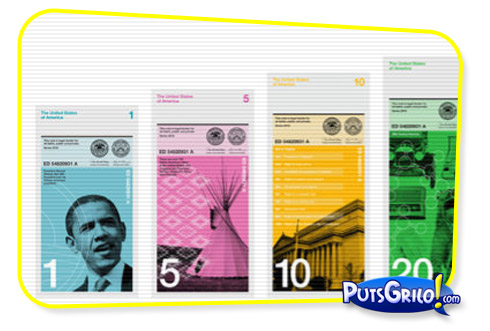 Design: Dólar Colorido com Obama