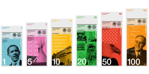 Design: Dólar Colorido com Obama