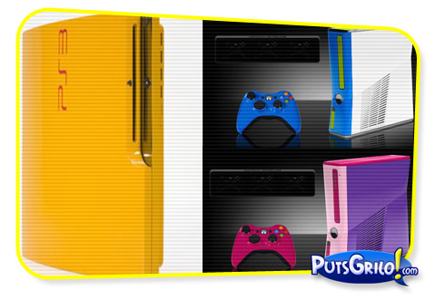 Video Games Customizados em Cores Diferentes