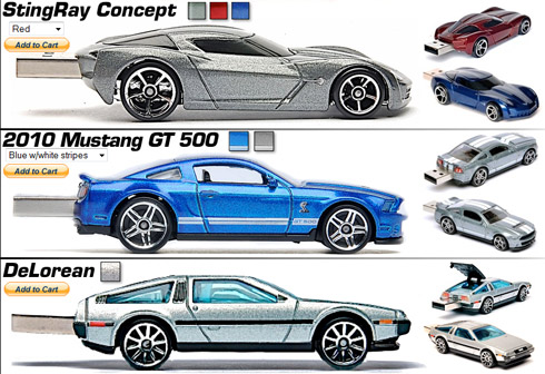 Pen Drive e HD Externo em Forma de Carros