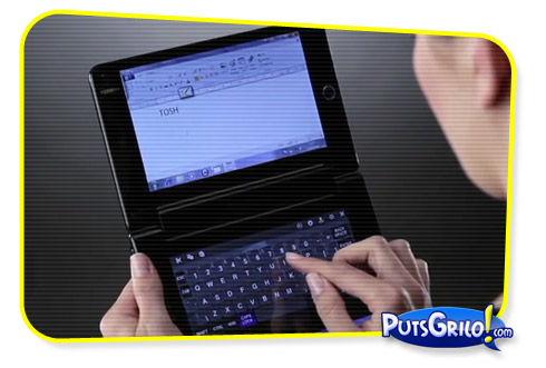 Netbook Toshiba Libretto W100: Duas Telas Touch Screen e Sem Teclado