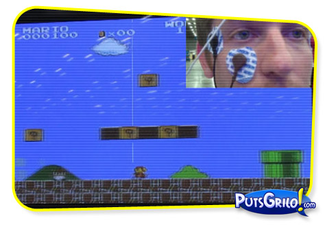 Jogo Super Mario Controlado Pelos Olhos