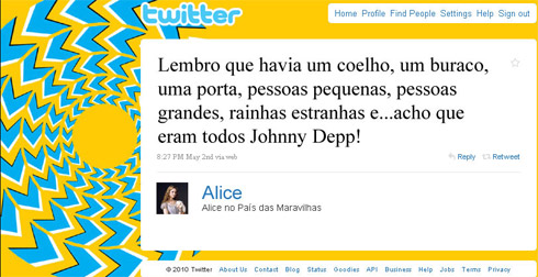 Filmes no Twitter: Tweets de Personagens Famosos