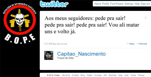 Filmes no Twitter: Tweets de Personagens Famosos