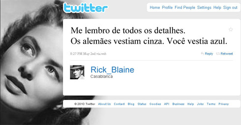 Filmes no Twitter: Tweets de Personagens Famosos
