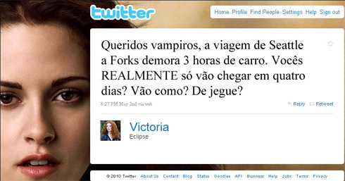 Filmes no Twitter: Tweets de Personagens Famosos