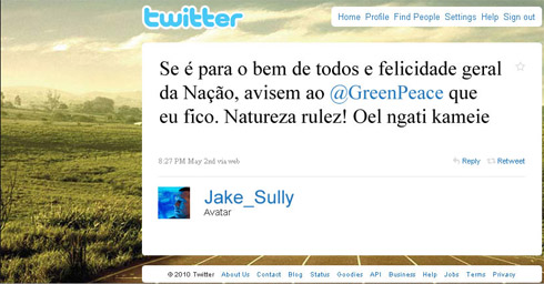 Filmes no Twitter: Tweets de Personagens Famosos