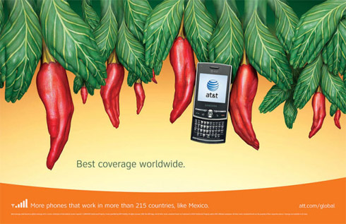 Propagandas da AT&T em Pinturas de Mãos