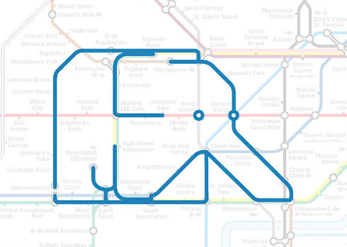 Desenhos de Animais no Metrô de Londres