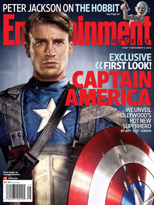 Filme Capitão América: Foto de Chris Evans no Uniforme do Herói