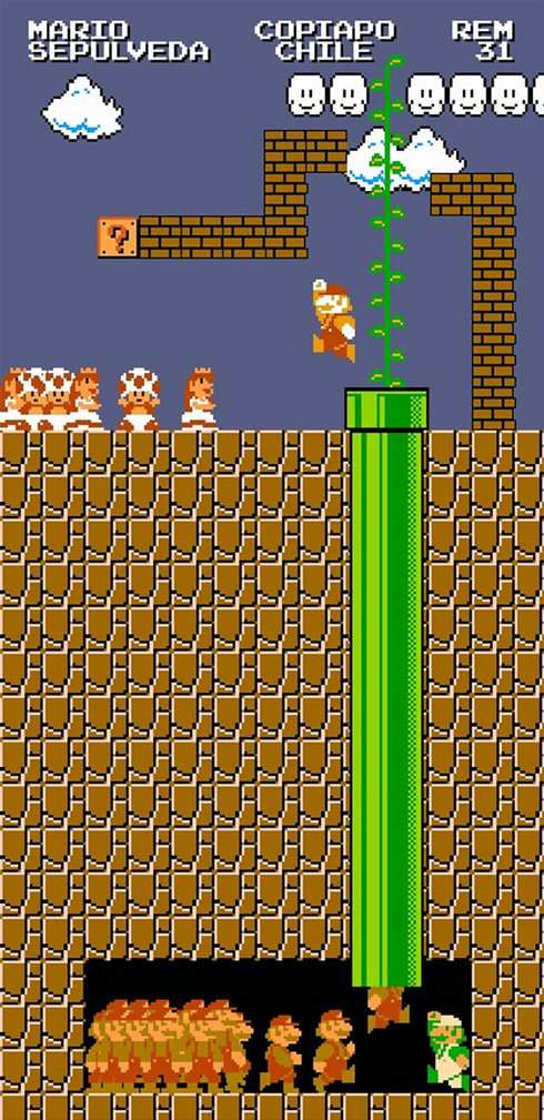 Mineiros do Chile Versão Super Mario