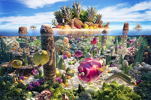 Paisagens Incríveis Recriadas com Comida