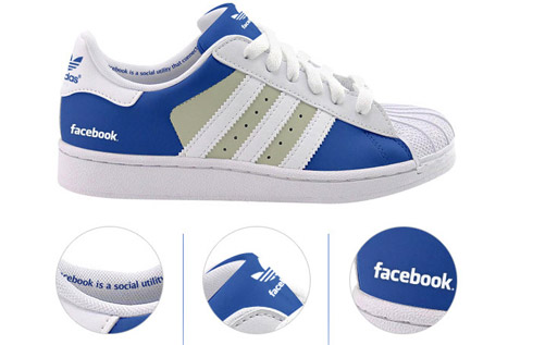 Design: Tênis Adidas com Visual Facebook