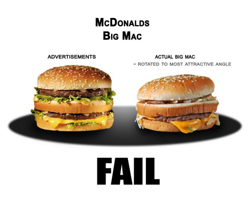 Fail: Propagandas de Fast Food