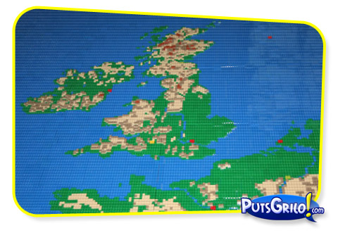 Lego Transformado em Miniatura da Europa