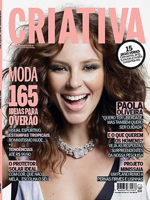 Paola Oliveira Em Fotos na Revista Criativa