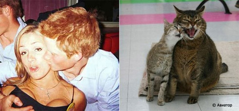 Fotos de Pessoas e Animais Gêmeos