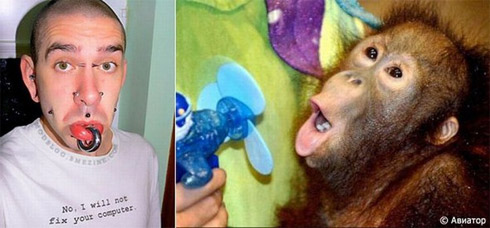 Fotos de Pessoas e Animais Gêmeos