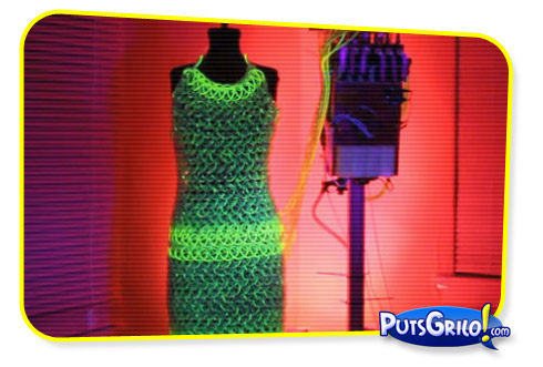 Vestido de Neon Criado Por Designer