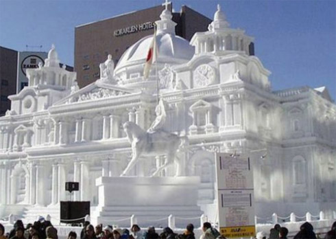 Esculturas e Bonecos de Neve Incríveis