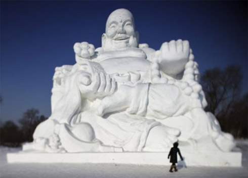 Esculturas e Bonecos de Neve Incríveis