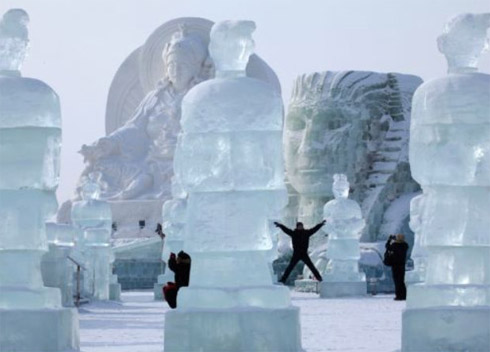 Esculturas e Bonecos de Neve Incríveis