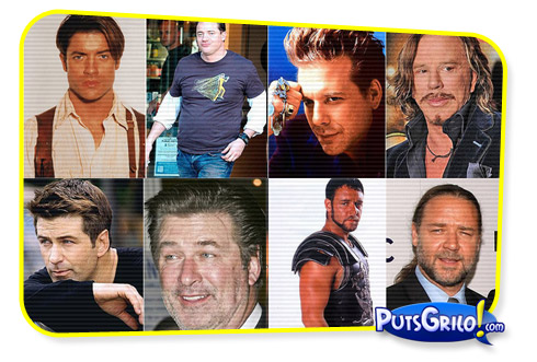 Celebridades Galãs de Cinema: Antes e Depois