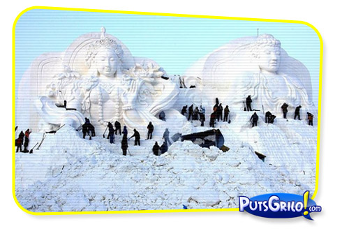 Esculturas Gigantes de Gelo Na China