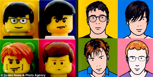 Discos famosos em forma de Lego