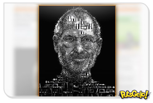 Steve Jobs ganha retrato feito de iPad e iPod