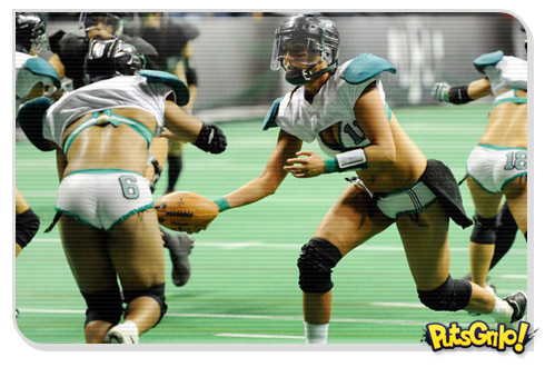 Fotos das mulheres na final da Liga de Lingerie de Futebol Americano