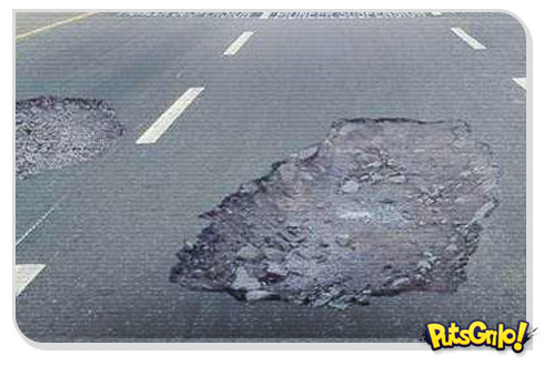 Buracos fakes para controlar de velocidade dos carros